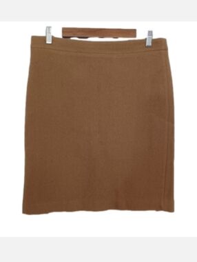 J. Crew Mercantile Camel Color Wool Blend Lined Career Professional Midi Skirt